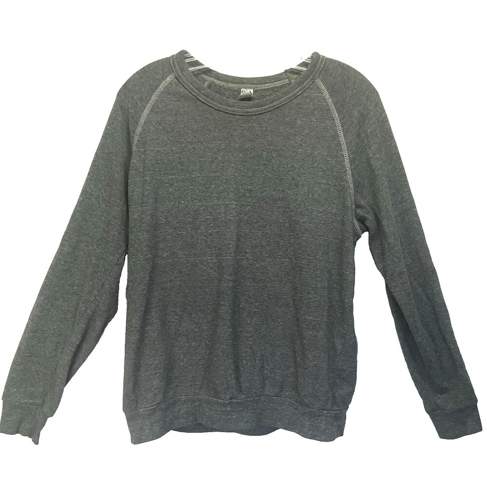 Alternative Apparel Men's M Eco-Fleece Sweatshirt Raglan Sleeve Crew Neck